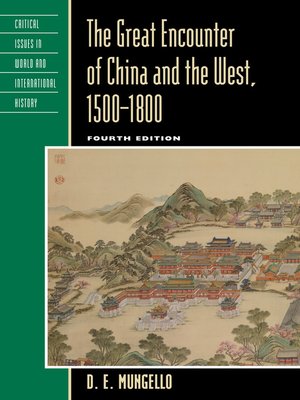cover image of The Great Encounter of China and the West, 1500–1800